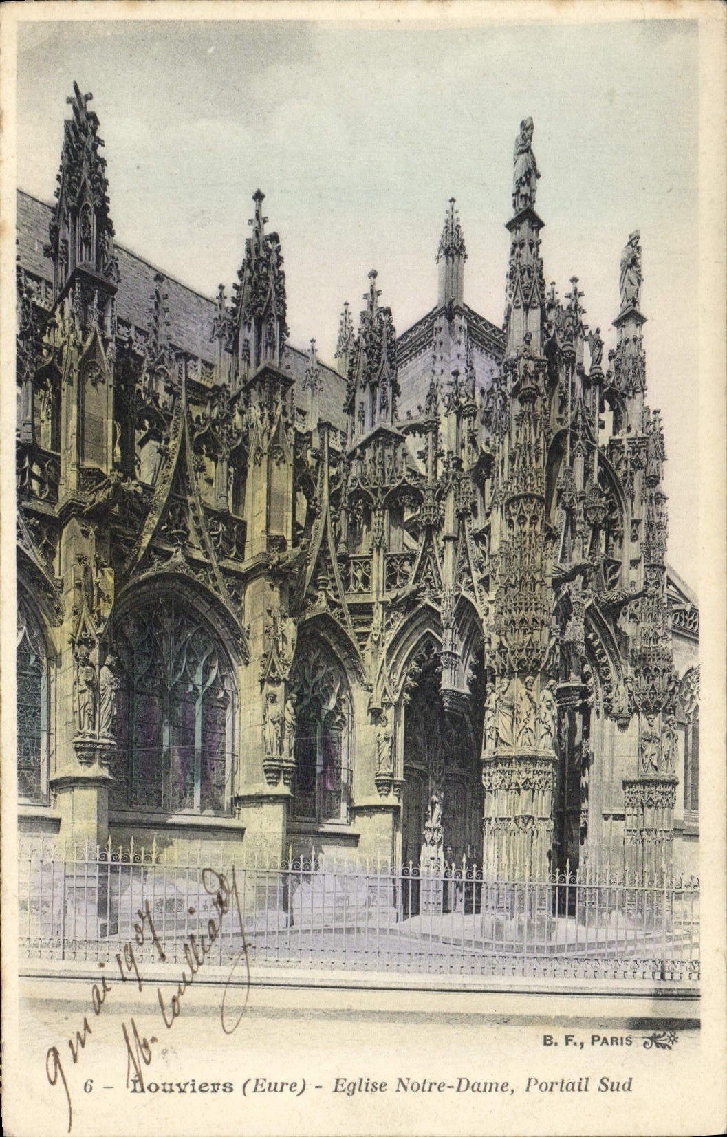 CPA Louviers Eglise Notre Dame Portail sud