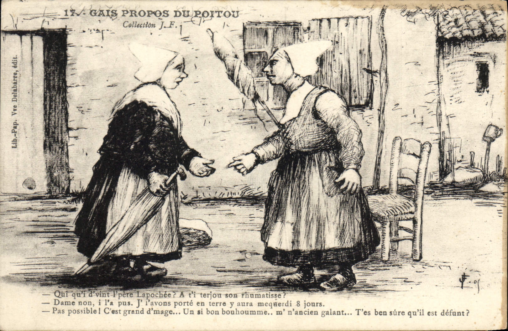 CPA Gais Propos du Poitou Folklore Femmes 