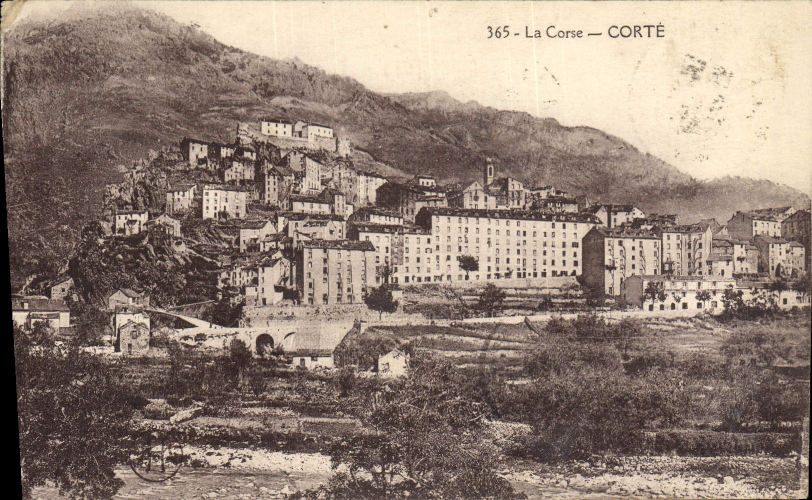 VINTAGE POSTCARD Corsica Corte Corsica