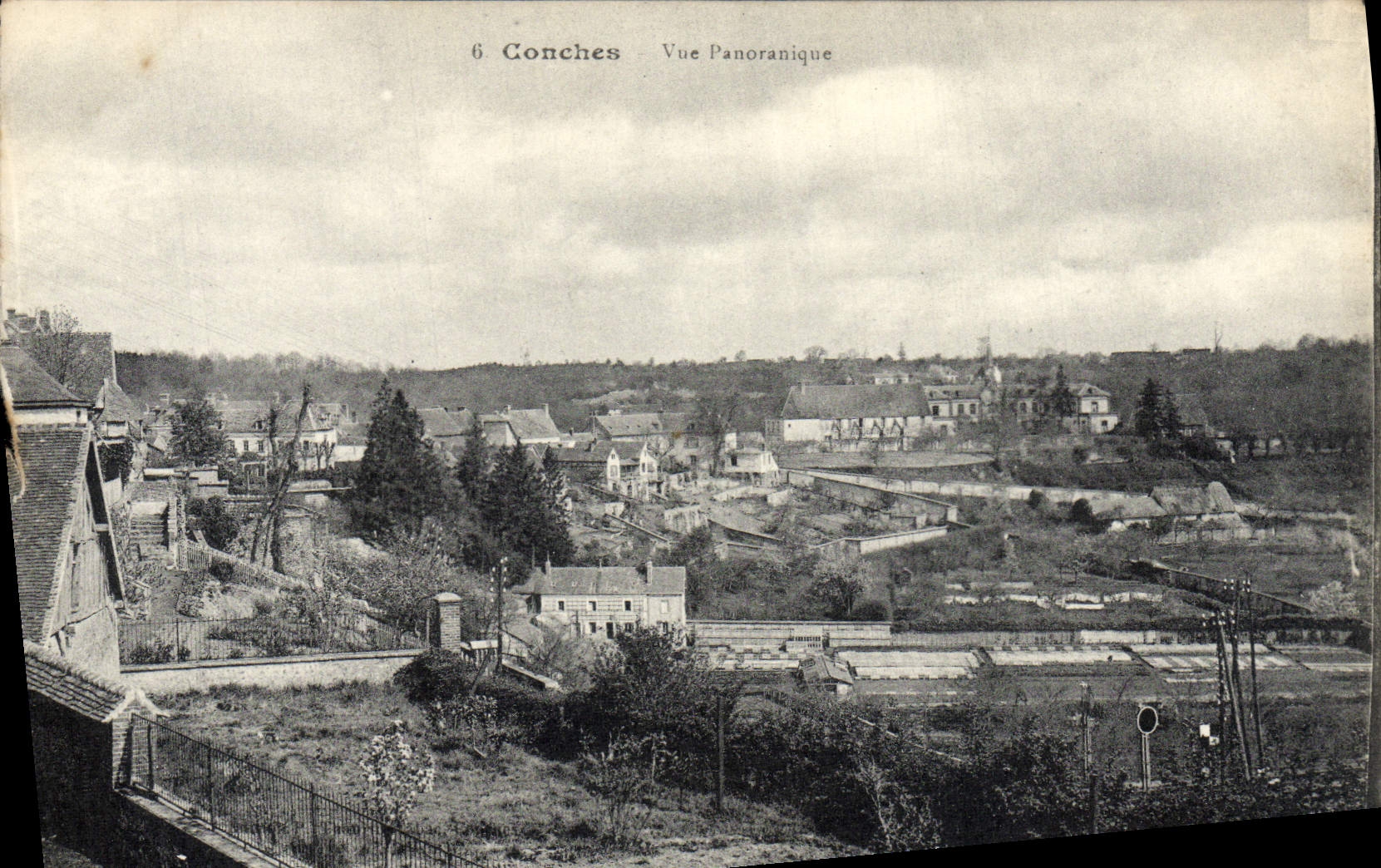 VINTAGE POSTCARD Conches Seen Panoranique