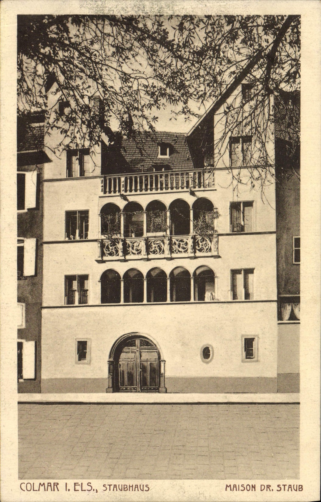VINTAGE POSTCARD Colmar L Els Staubhaus House Dr. Staub