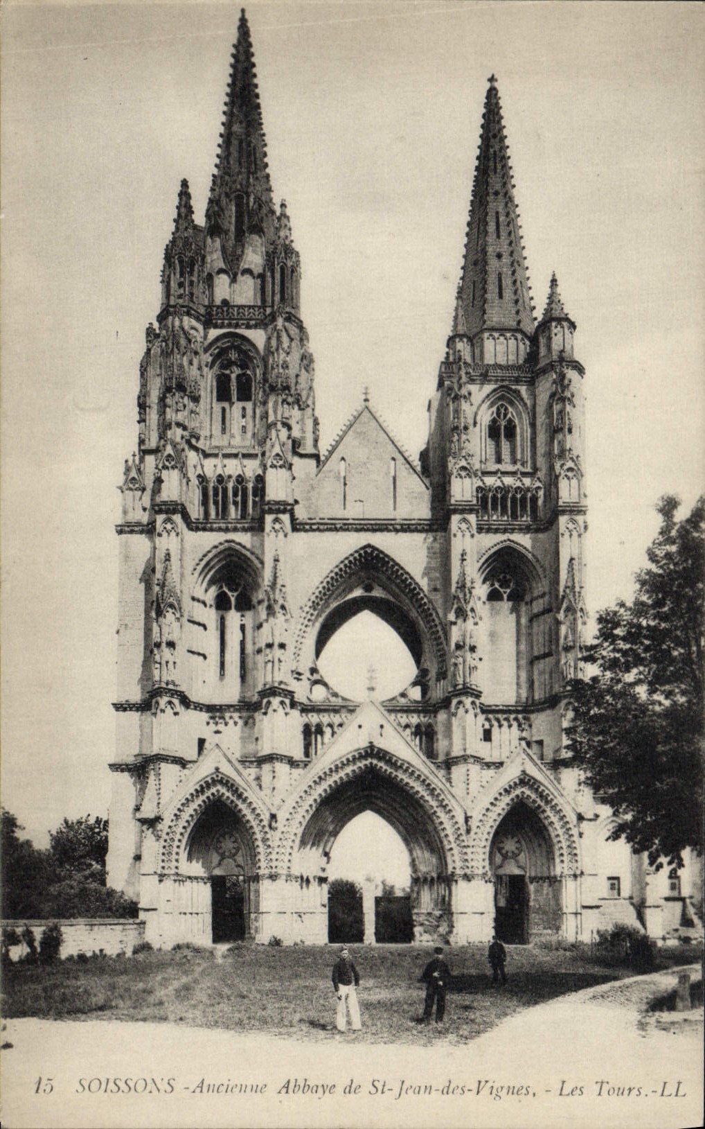 VINTAGE POSTCARD Soissons Old Abbey of St Jean of the Vines Tours