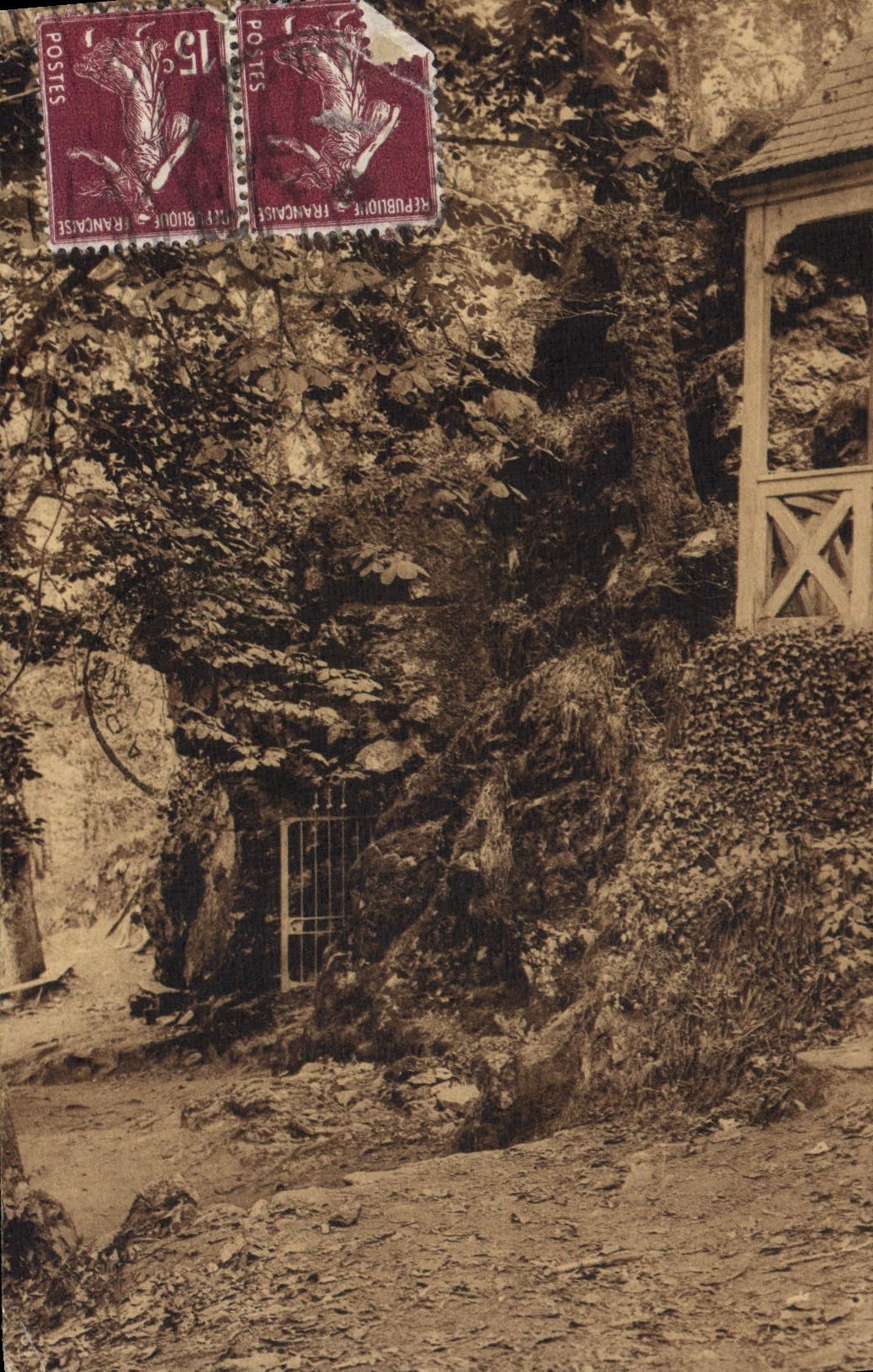 VINTAGE POSTCARD Fontenay the Count the Cave of the Montfort Father