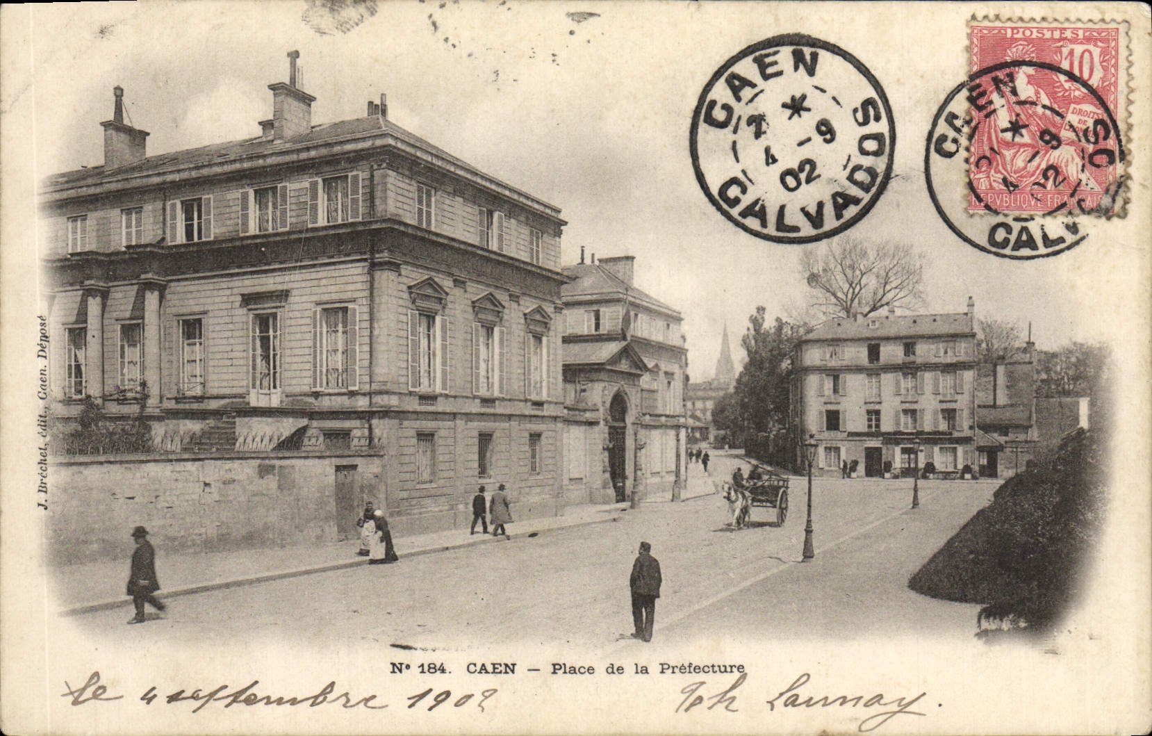 CPA Caen Place de la Prefecture