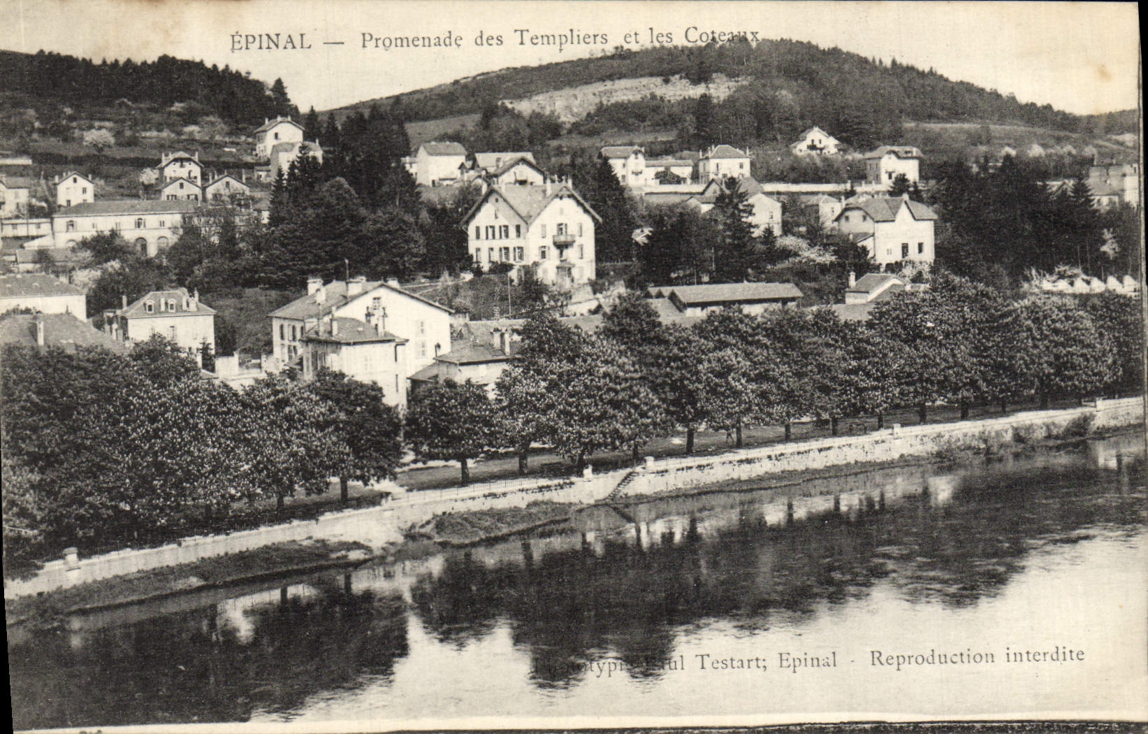 POSTAL Epinal Promeande de la VENDIMIA de Templiers y de las cuestas