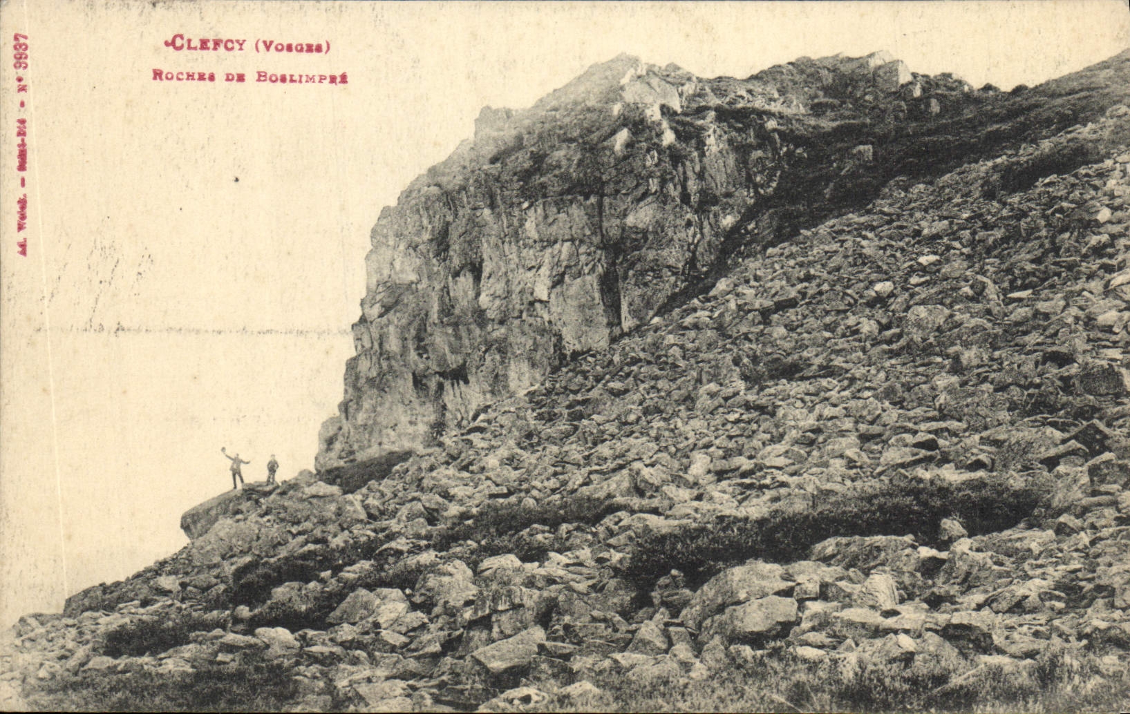 VINTAGE POSTCARD Clefcy Rocks of Boslimpre