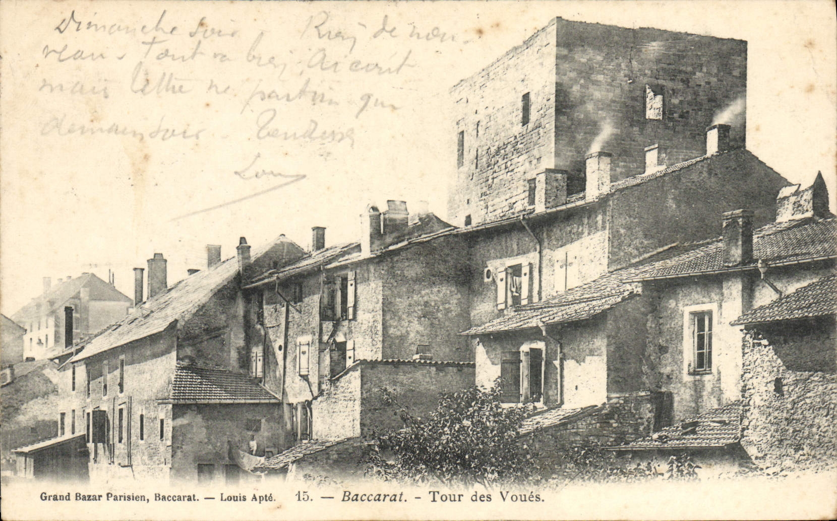 VINTAGE POSTCARD Baccarat Tour of Dedicate