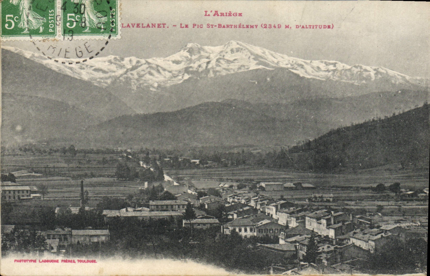 VINTAGE POSTCARD Lavelanet the Peak St Barthelemy