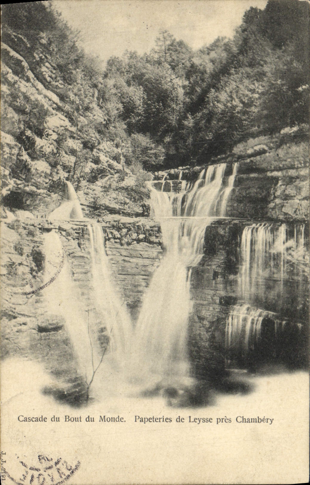 CPA Cascade du Bout du Monde Papeteries de Leysse pres Chambery