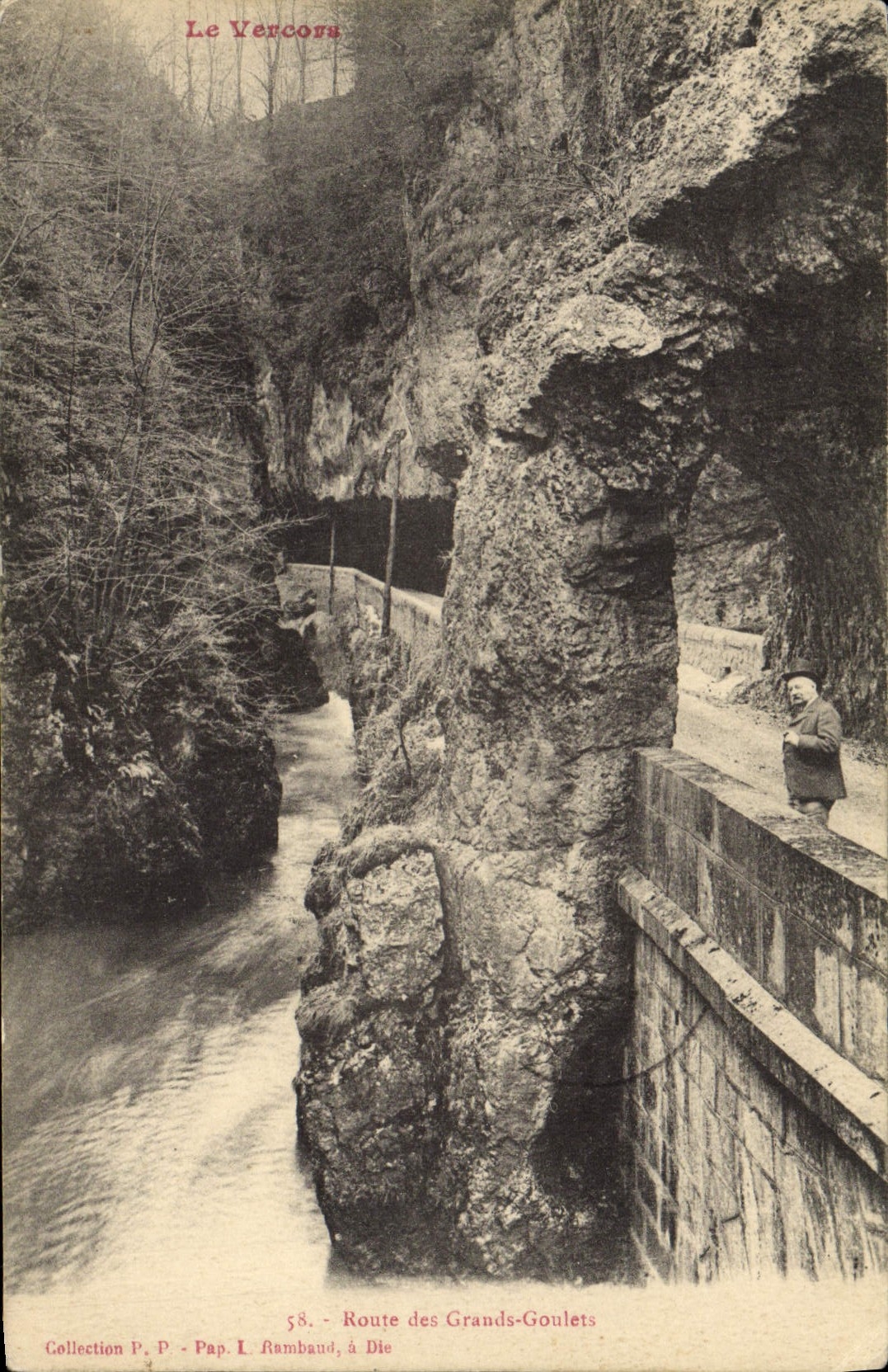 VINTAGE POSTCARD Road of Great Narrow parts