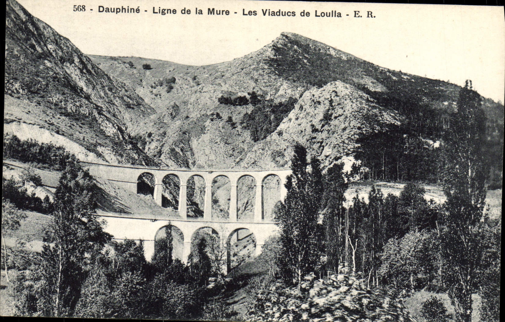 VINTAGE POSTCARD Dauphine Line of Walls the Viaducts of Loulla