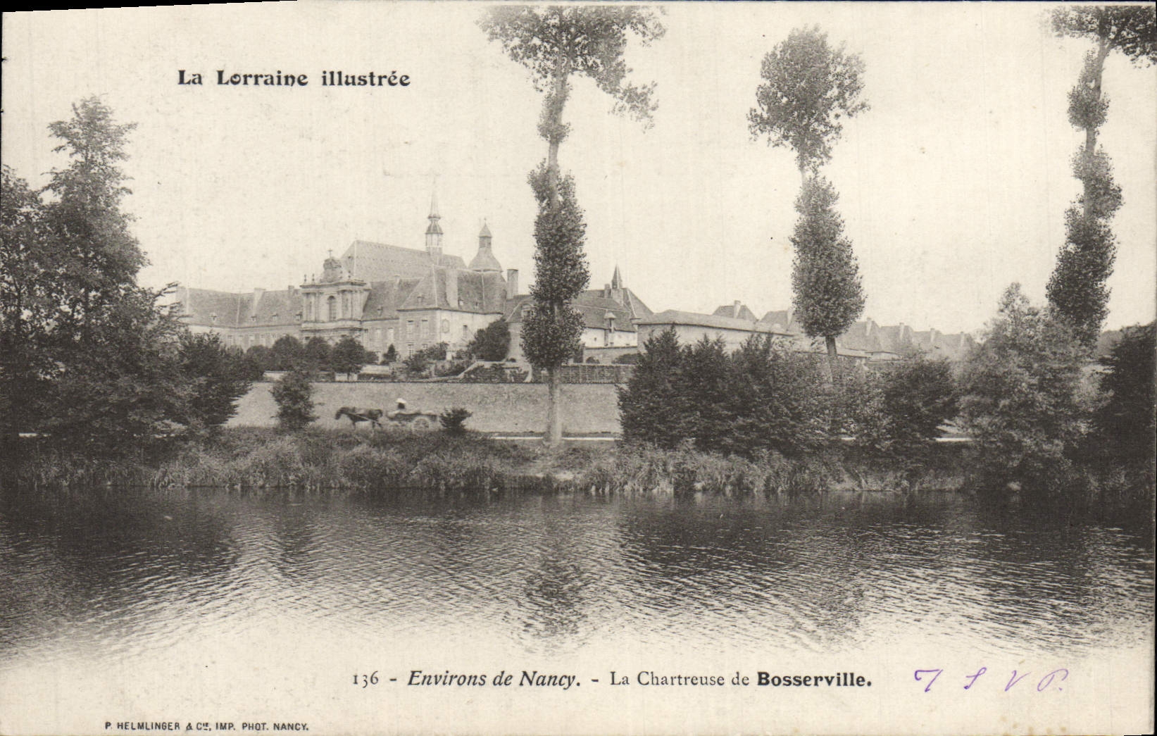 VINTAGE POSTCARD Surroundings of Nancy Chartreuse de Bosserville