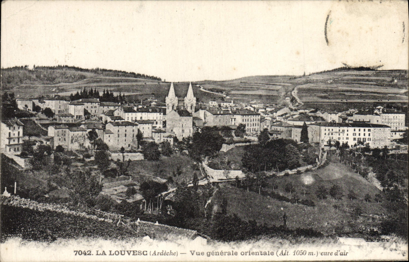 VINTAGE POSTCARD Louvesc View Eastern
