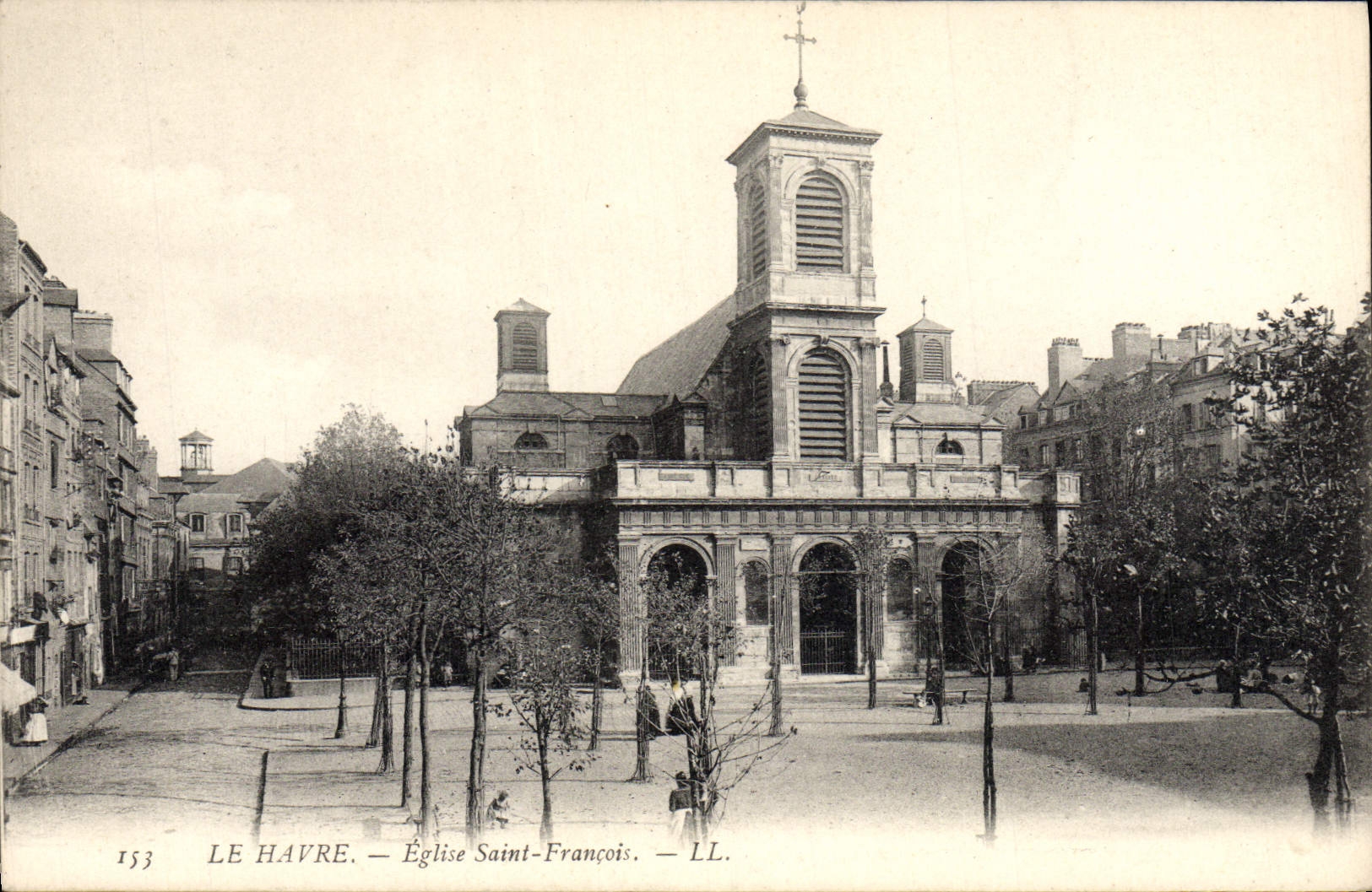 Iglesia François de Le Havre de la POSTAL de la VENDIMIA Saint