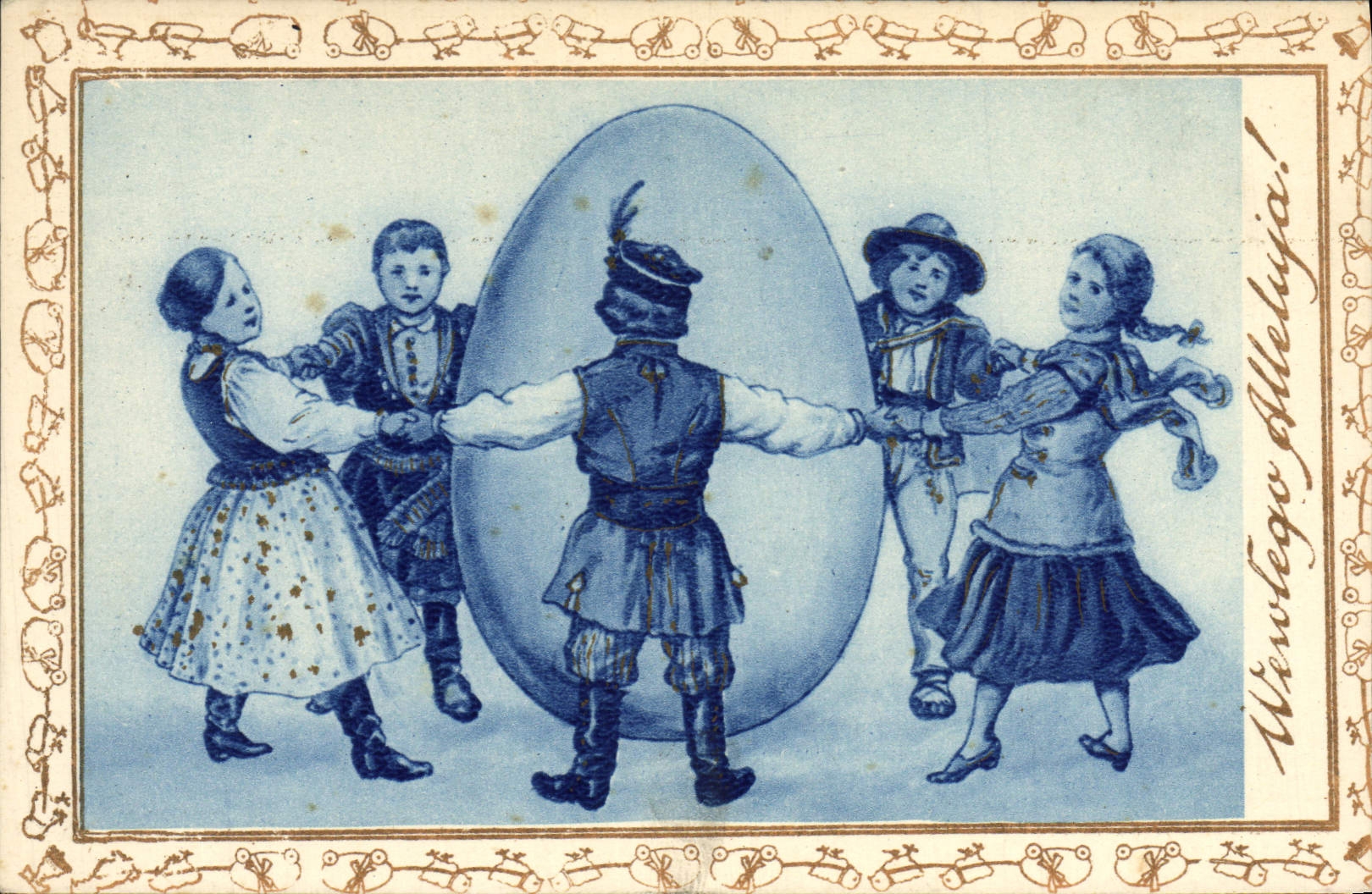 VINTAGE POSTCARD Fantaisie Children Round Dances
