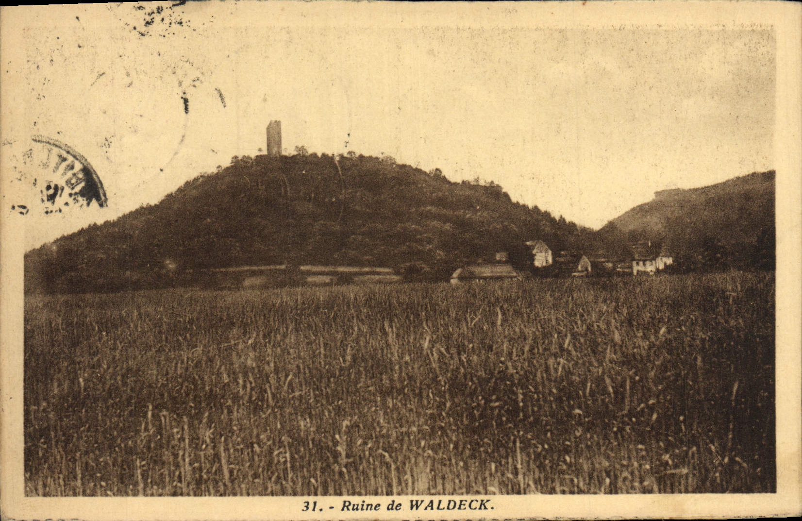 VINTAGE POSTCARD Ruin of Waldeck