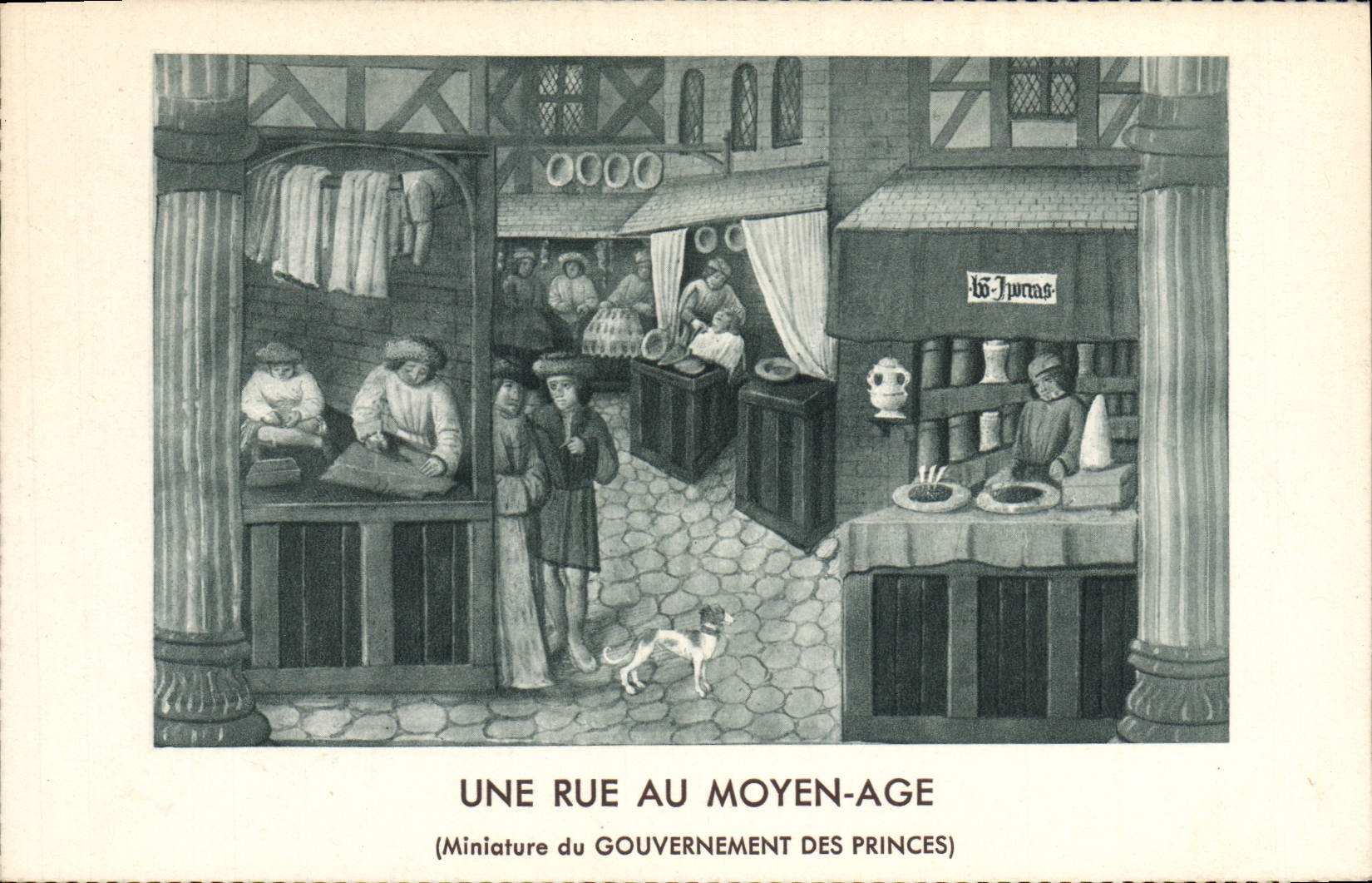VINTAGE POSTCARD a Street with the Miniature Middle Ages of the Government of Princies