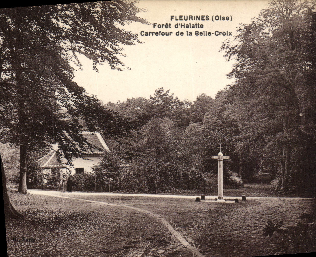 CPA Fleurines Foret d'Halatte Carrefour de la Belle Croix