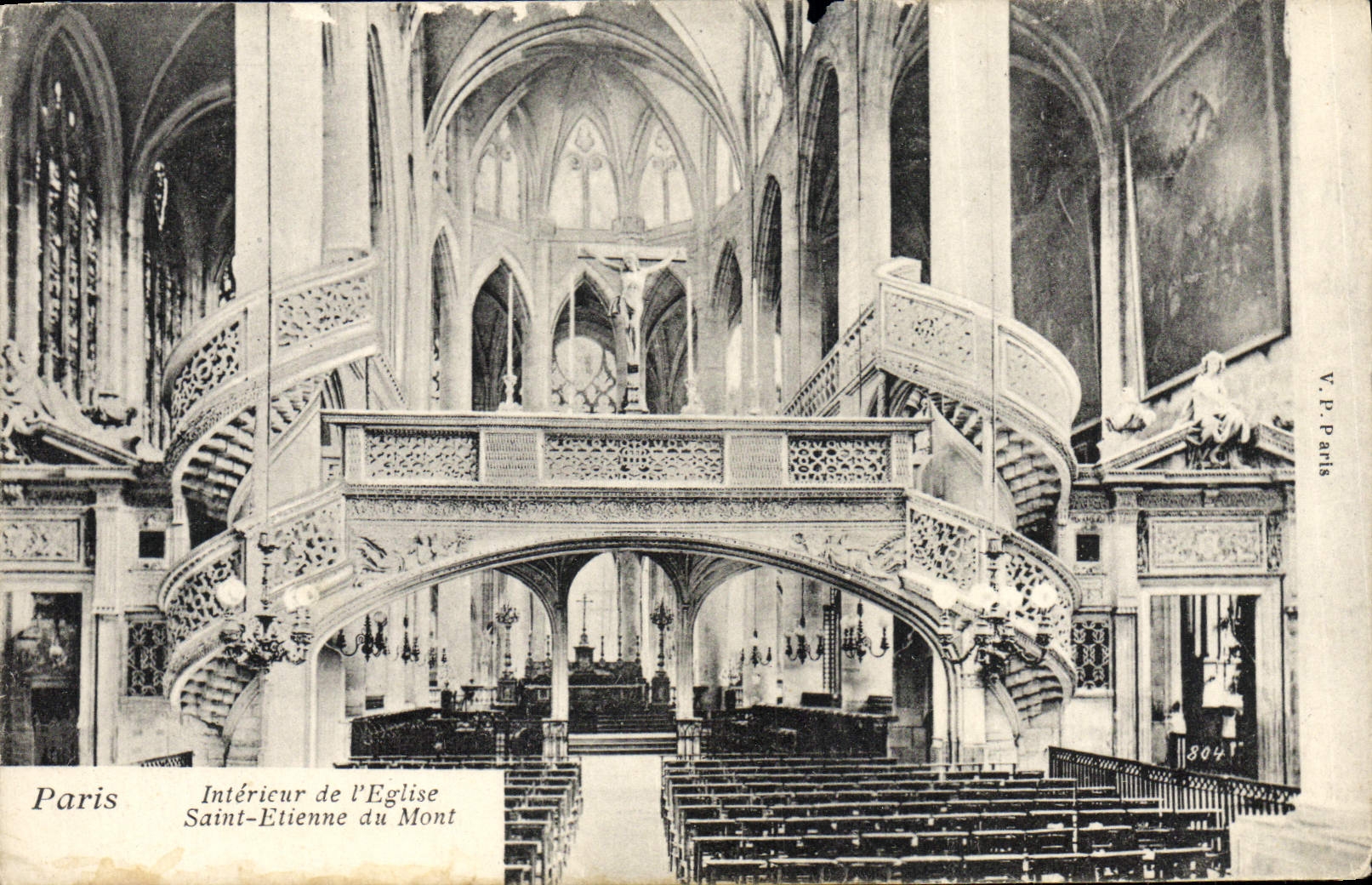 CPA Paris Interieur de L'Eglise Saint Etienne du Mont