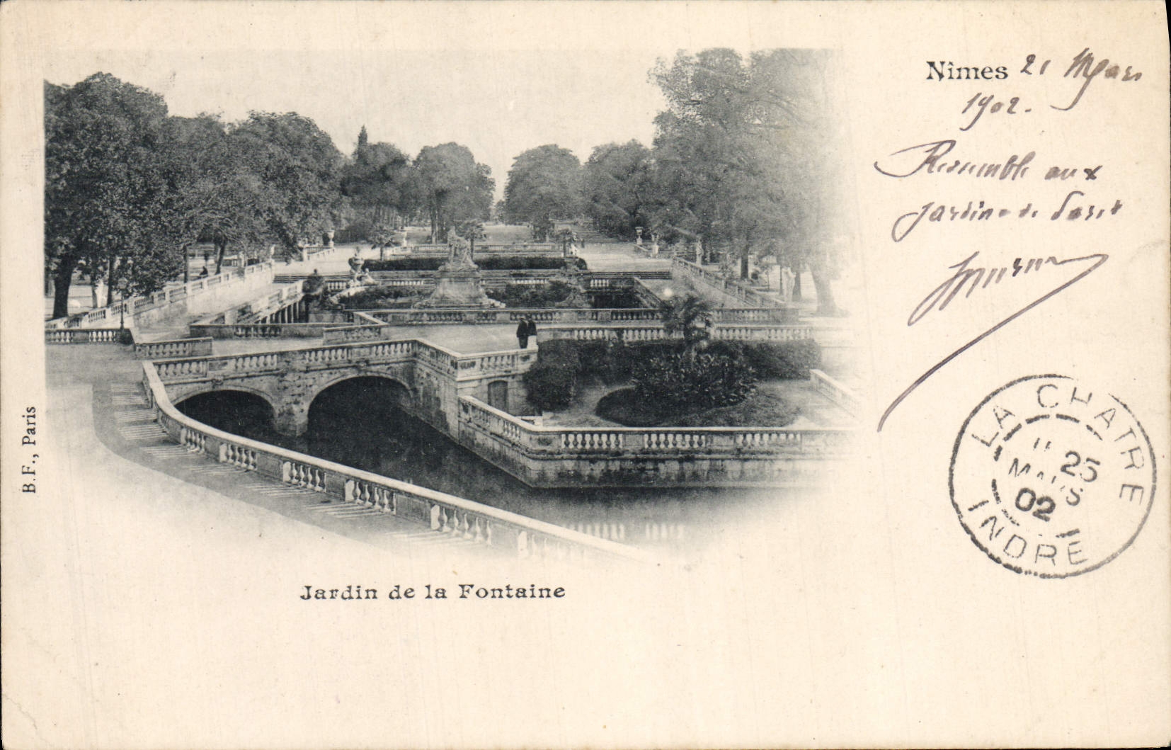 CPA Nimes Jardin de la Fontaine