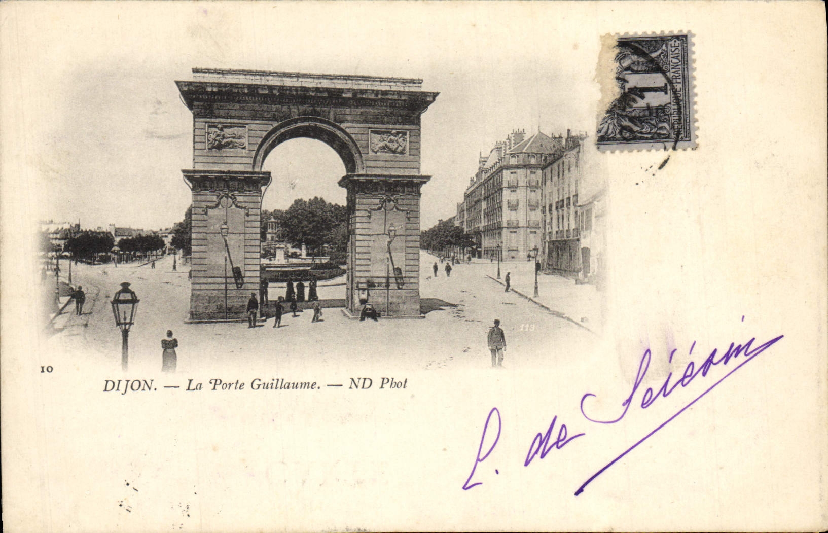 VINTAGE POSTCARD Dijon the Guillaume Gate