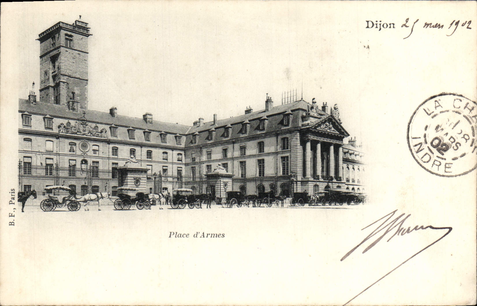 VINTAGE POSTCARD Dijon Places of Weapons