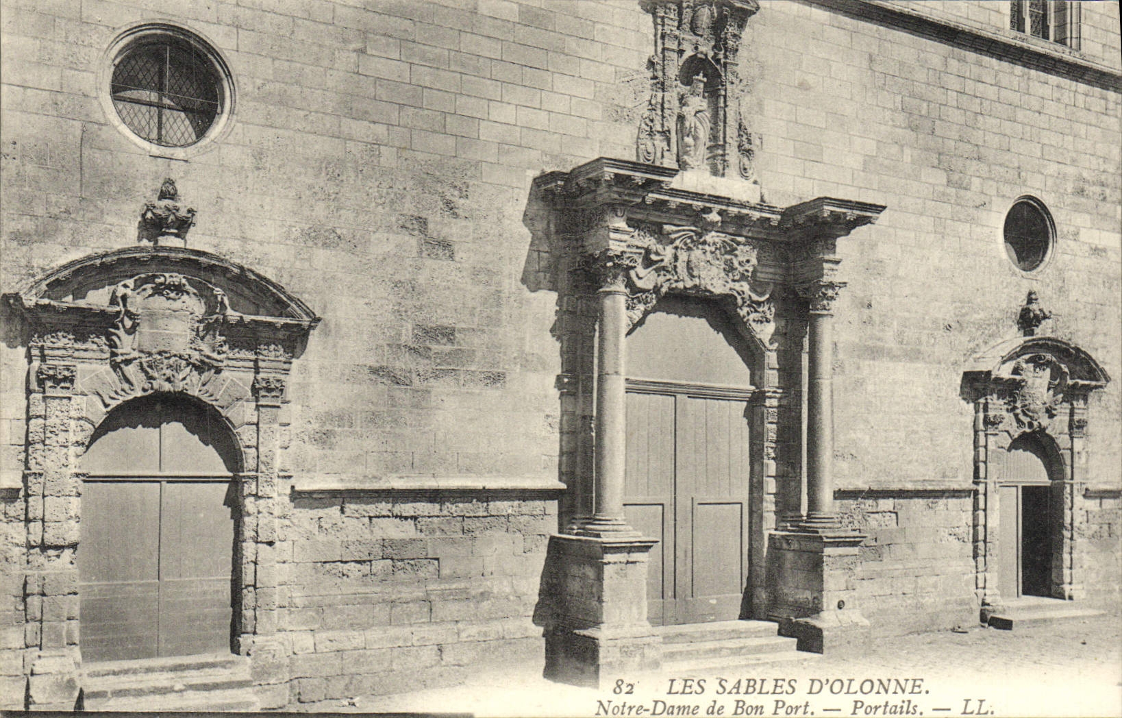 POSTAL Sables d'Olonne Notre Dame de la VENDIMIA de buenas puertas portuarias
