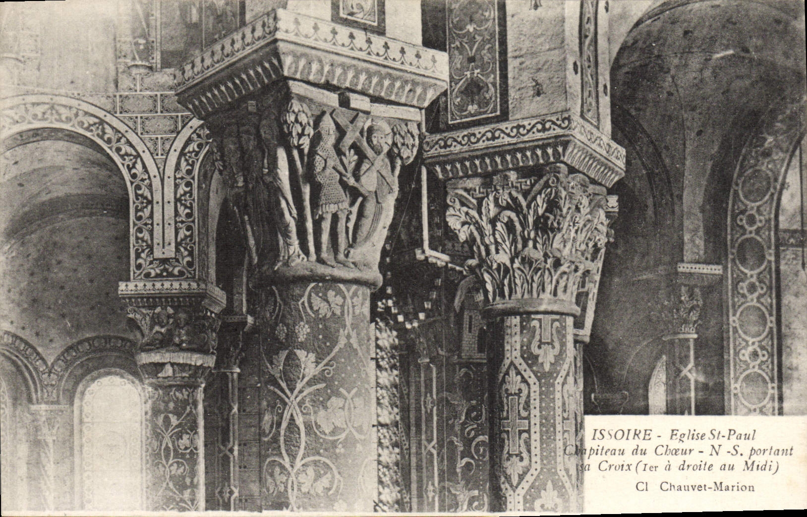 VINTAGE POSTCARD Issoire Church St Paul Capital of the Chorus NS carrying its Cross