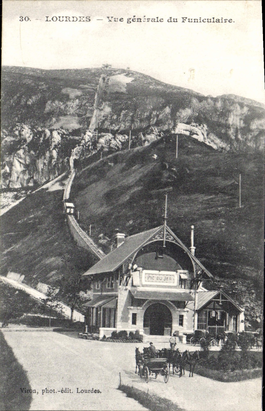 VINTAGE POSTCARD Heavy View of the Funicular