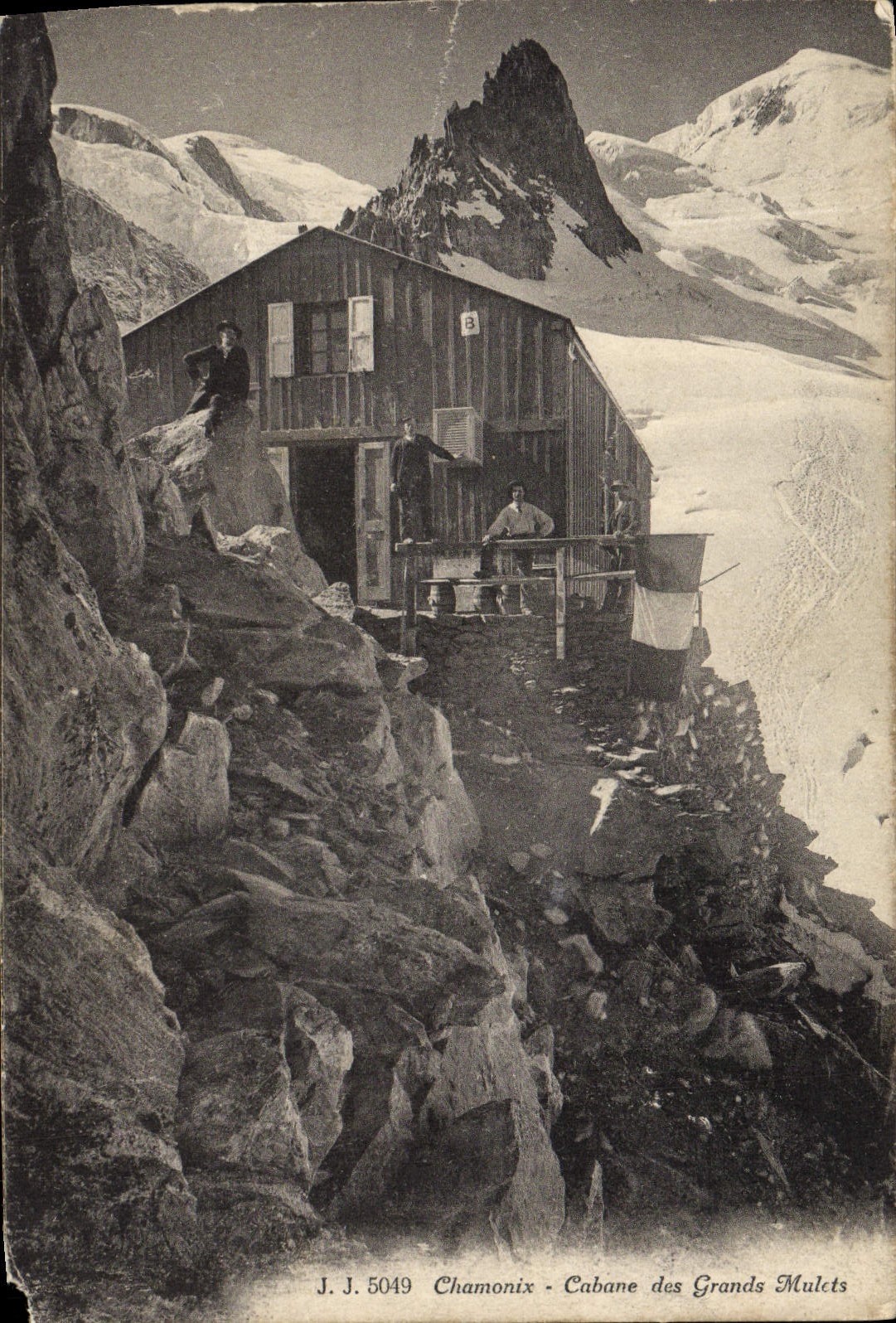 La POSTAL Chamonix de la VENDIMIA bisela alpinismo grande de las mulas