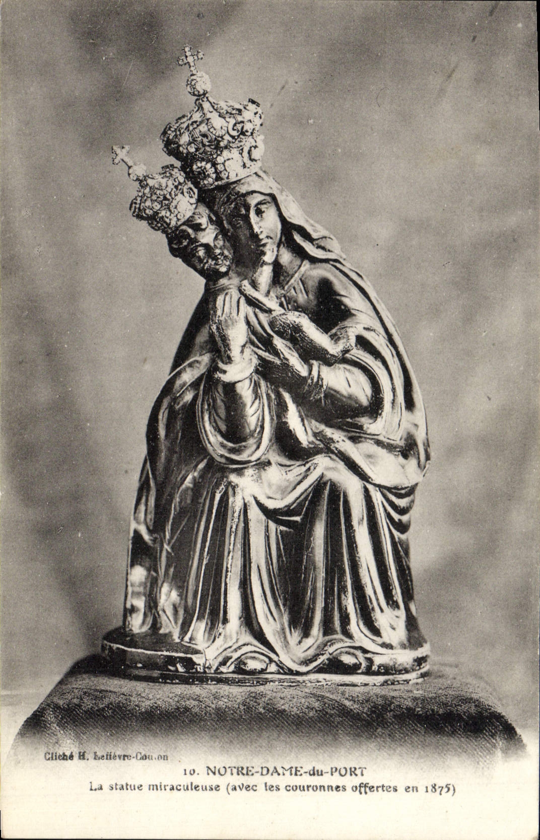 CPA Notre Dame du Port La statue miraculeuse 