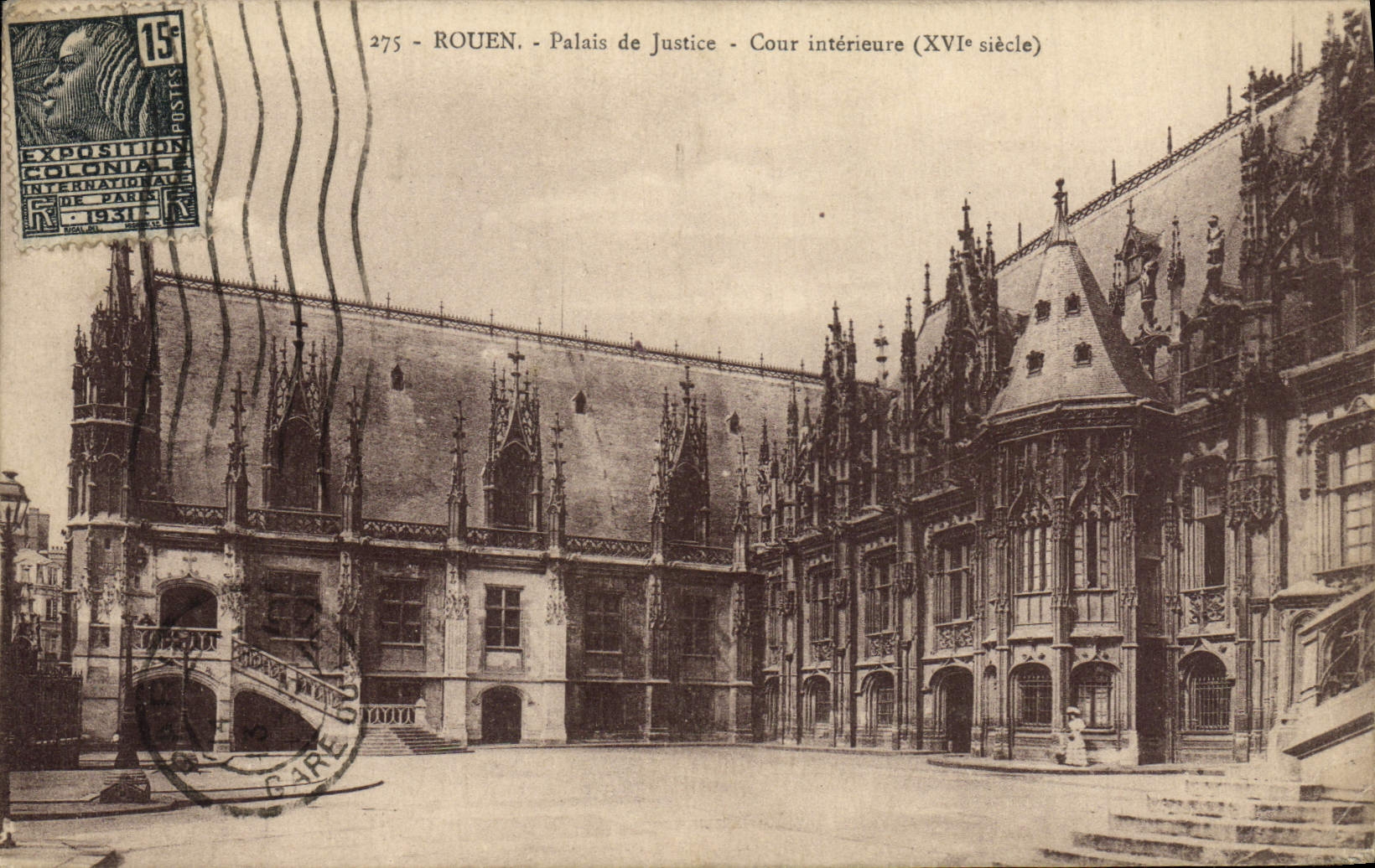 CPA Rouen Palais de Justice Cour Interieure