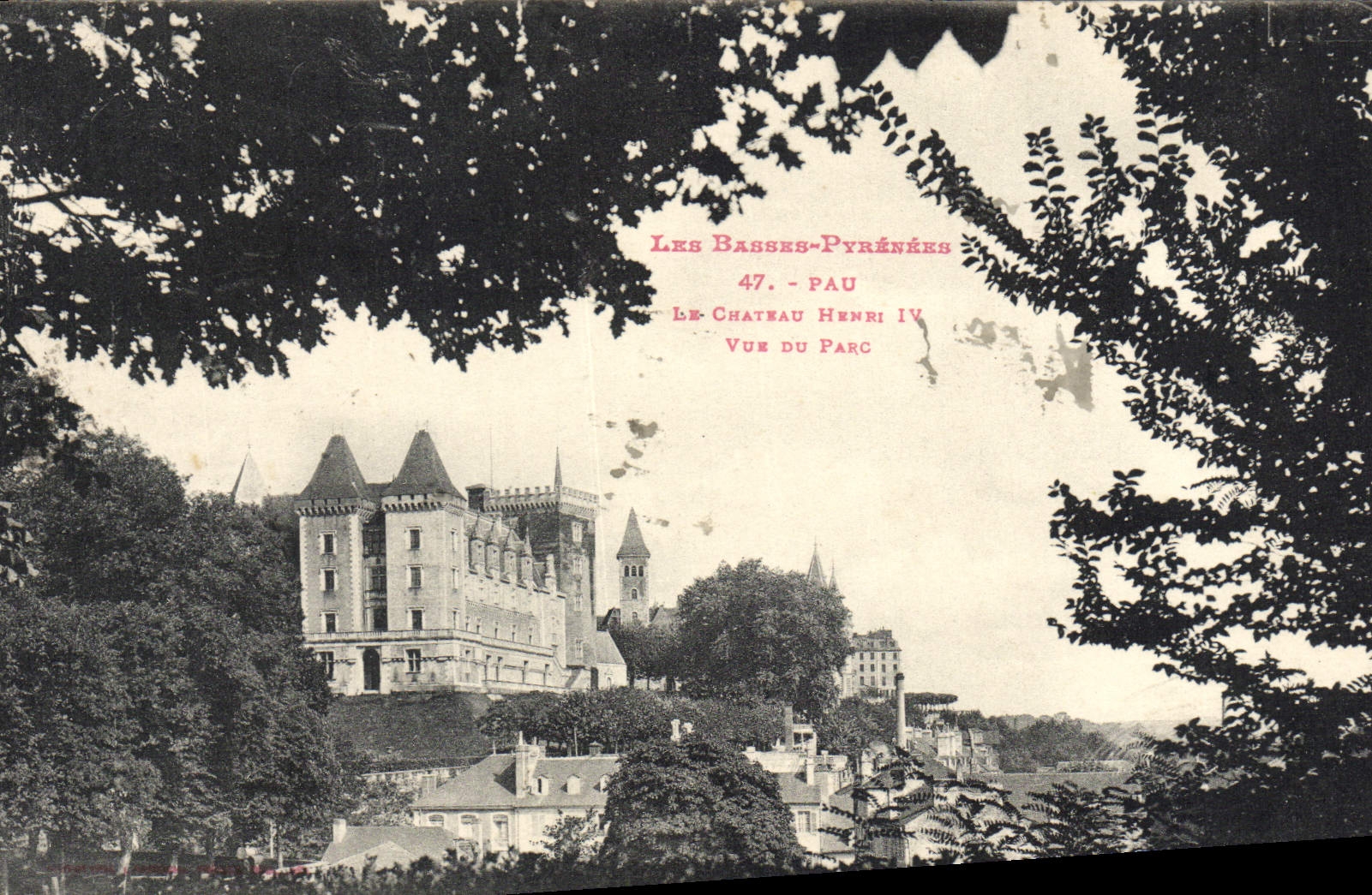 CPA Pau La Chateau Henri IV Vue Du Parc