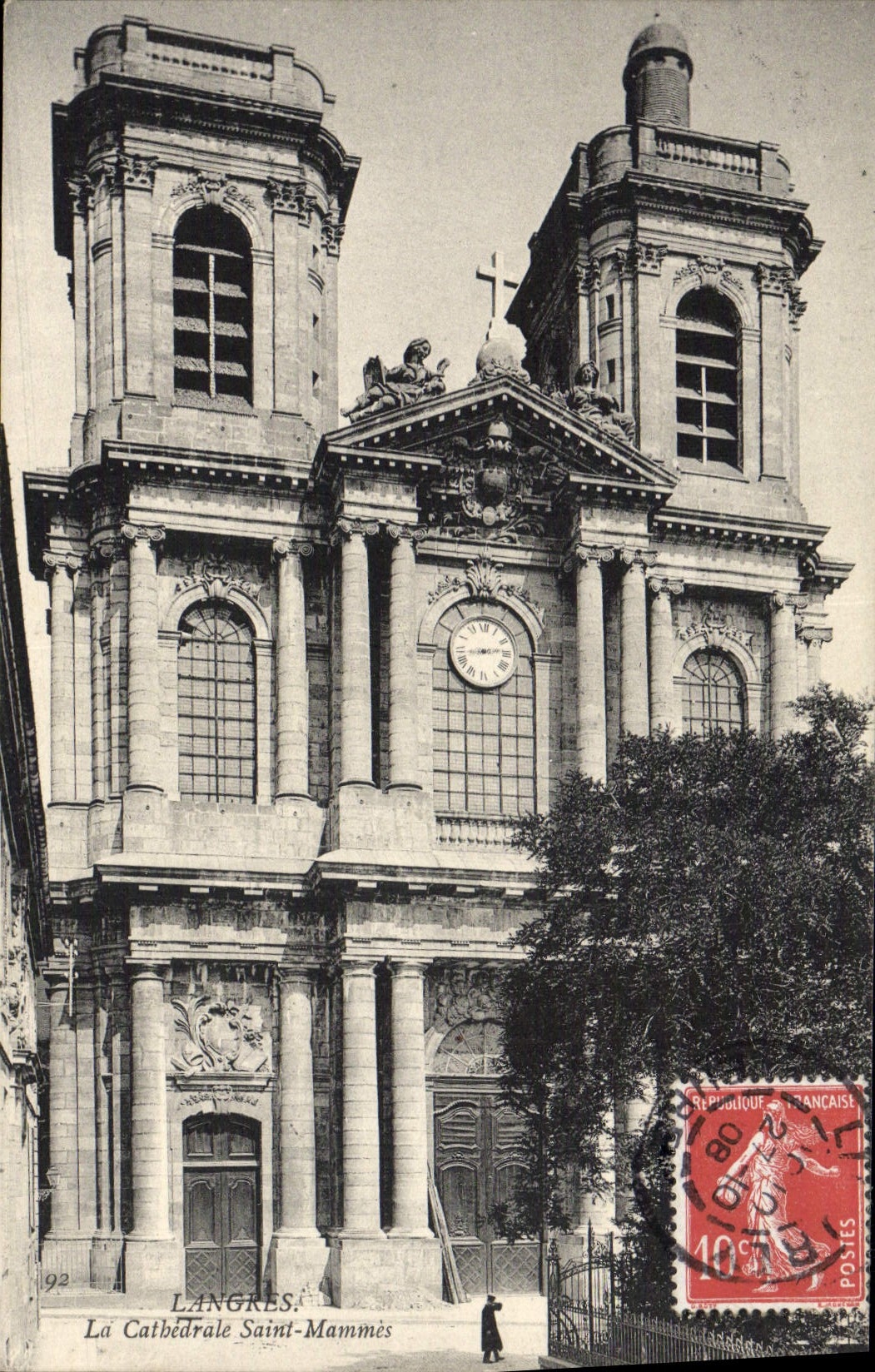 VINTAGE POSTCARD Langres the cathedral Holy Mammes
