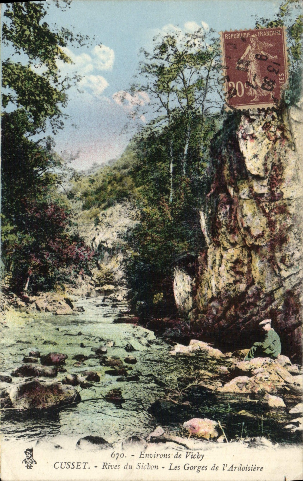 CPA Cusset Rives du Sichon Les Gorges de l'Ardoisiere