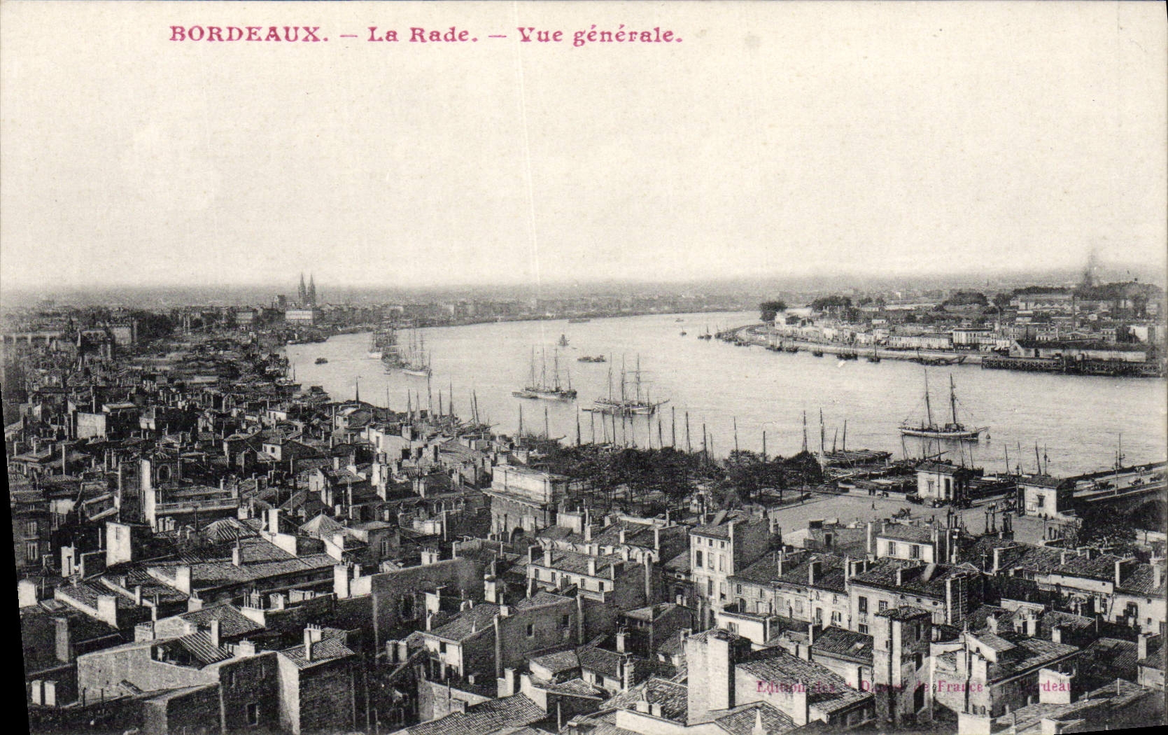 CPA Bordeaux La rade Vue Generale