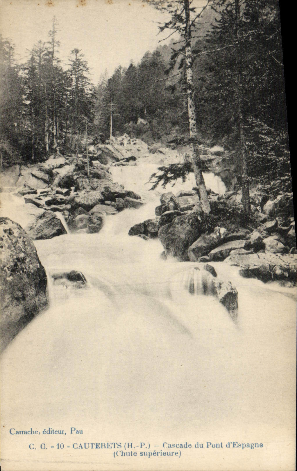 CPA Cauterets Cascade du Pont d'Espagne Chute superieure