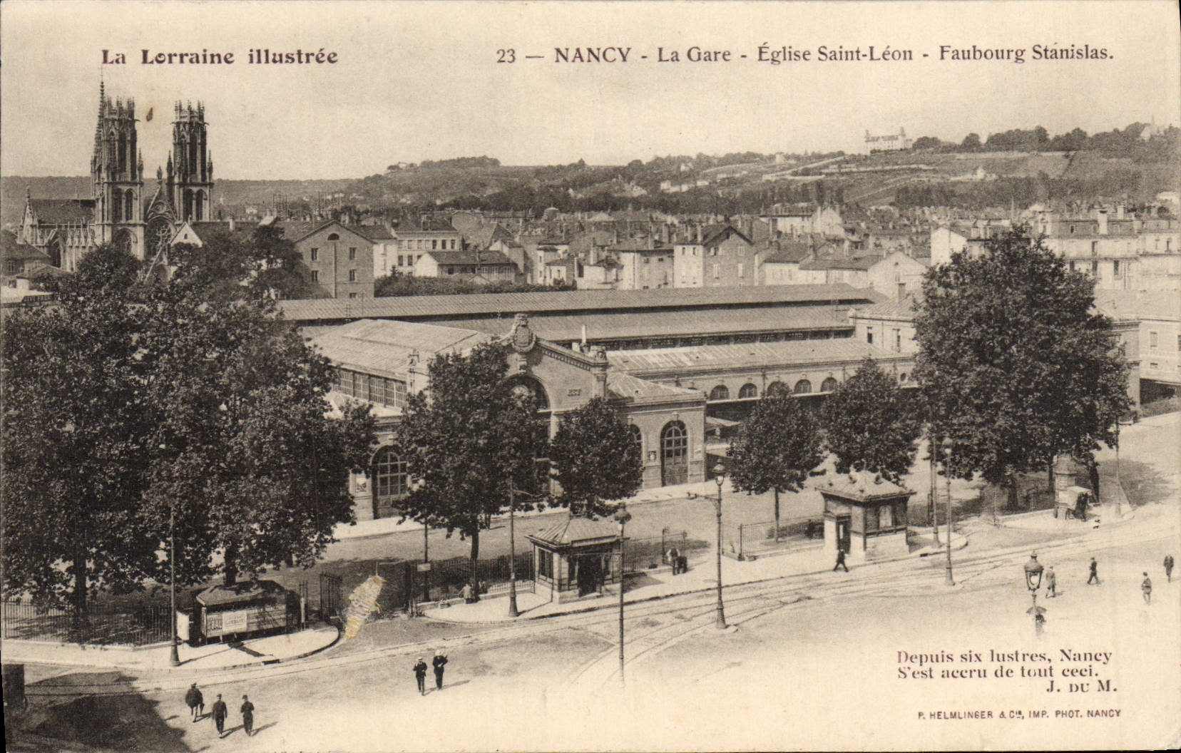 CPA Nancy La Gare Eglise Saint Leon Fauourg Stanislas