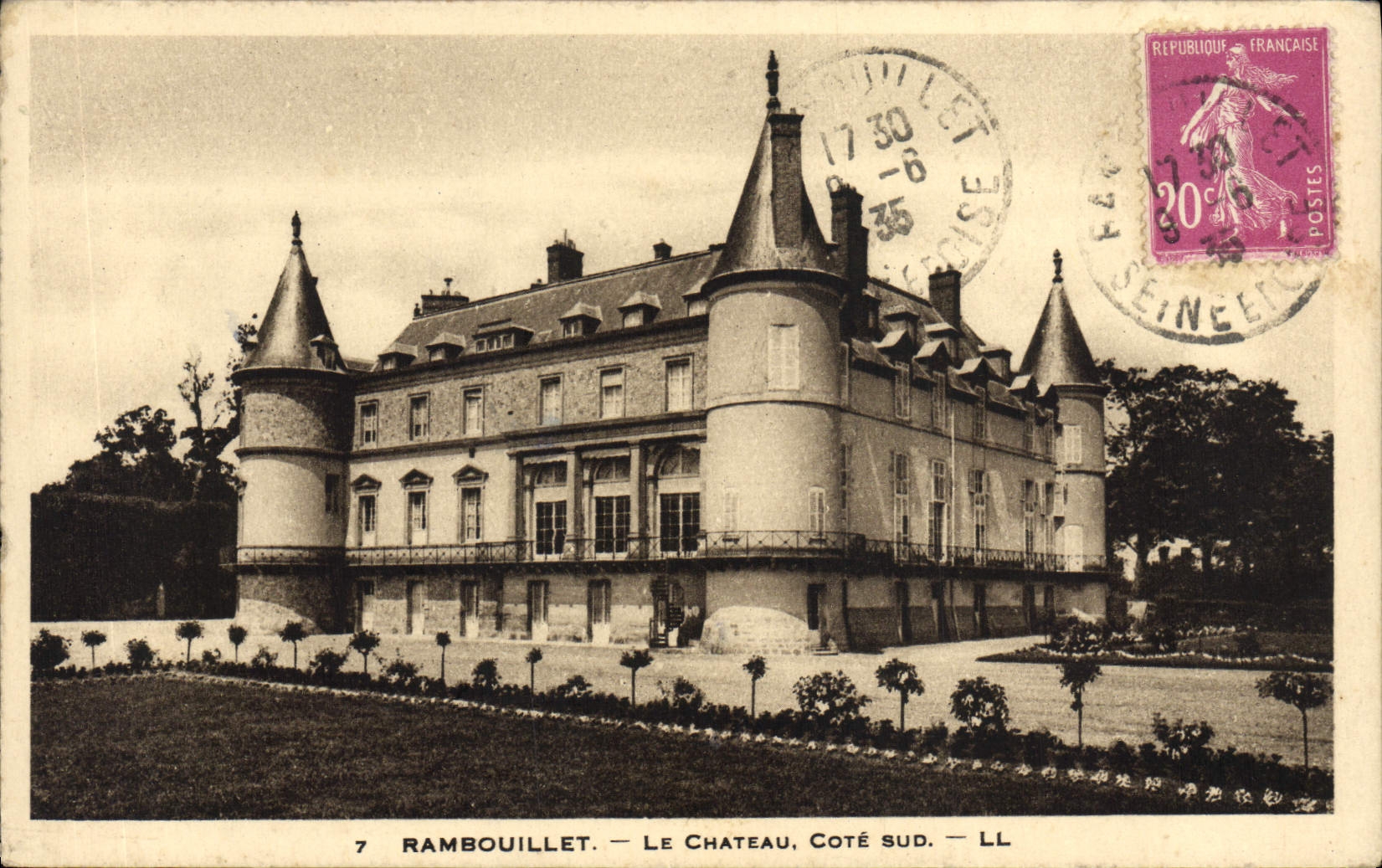 CPA Rambouillet Le Chateau cote Sud