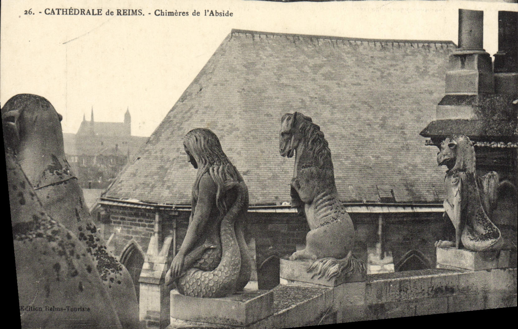 VINTAGE POSTCARD Cathedral of Rheims Dreams of the Apse