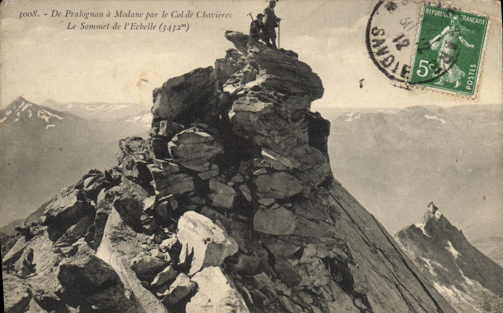 VINTAGE POSTCARD De Pralognan has Modane by the Collar of Chavieres the top of the Alpinisme scale