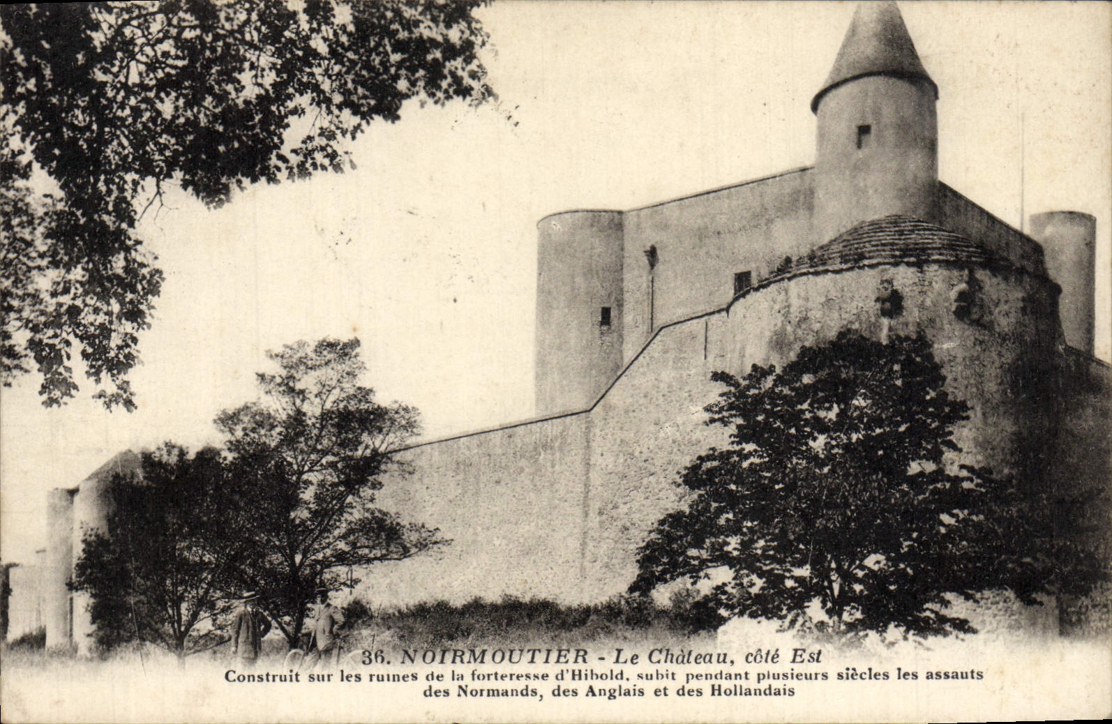 POSTAL Noirmoutier de la VENDIMIA el castillo