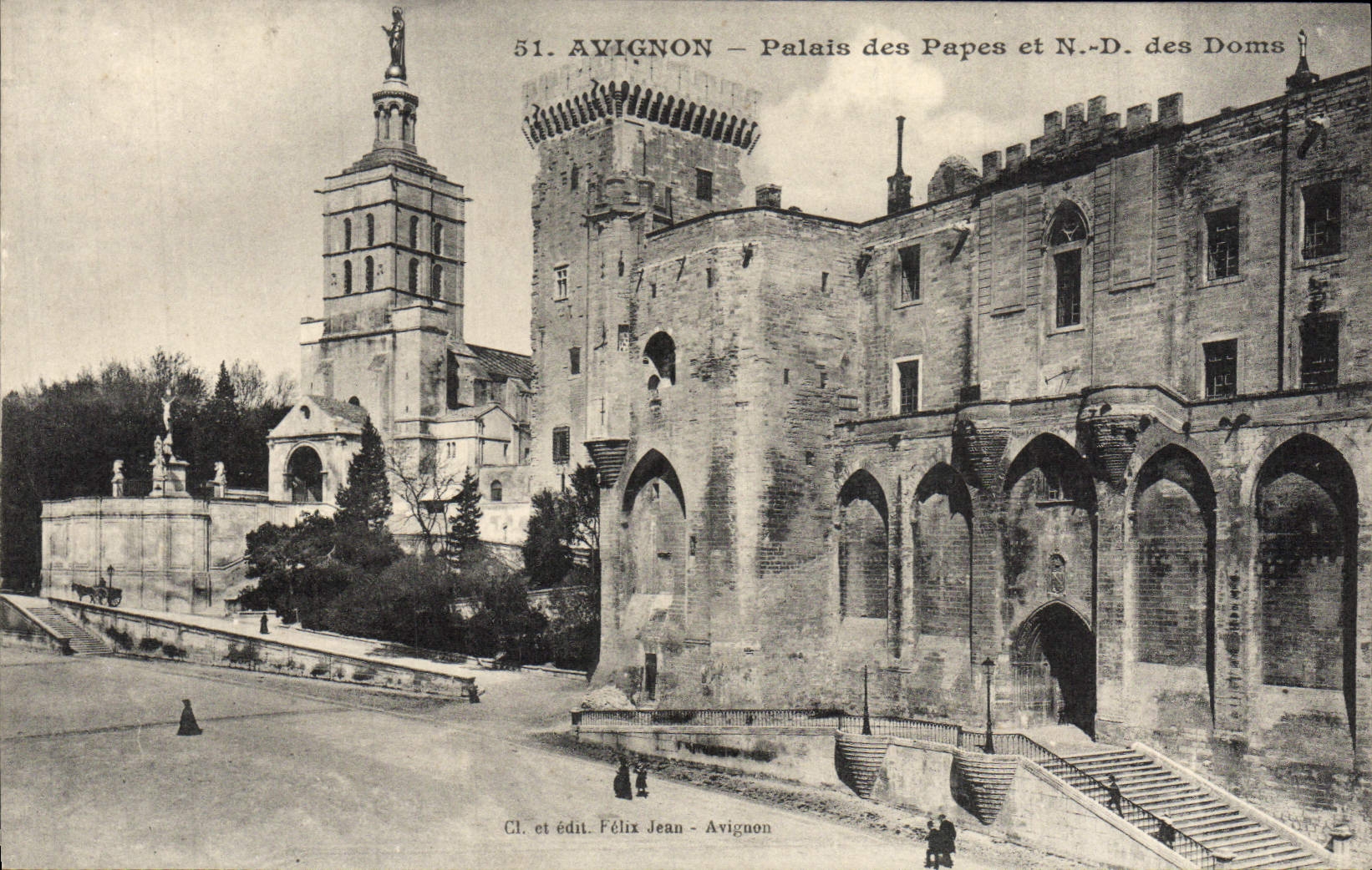 Paladar de Avignon de la POSTAL de la VENDIMIA de los papas y del Notre Dame de Doms