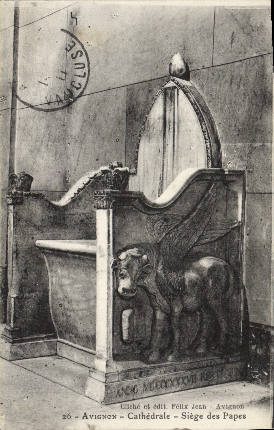 La POSTAL Avignon Cathedrale de la VENDIMIA se sienta de los papas