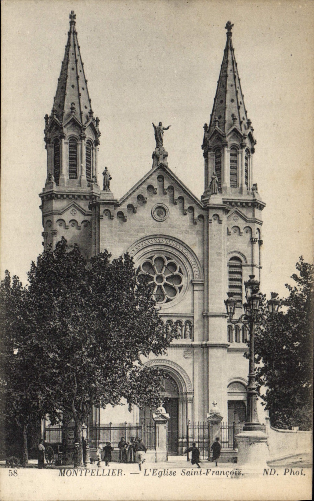 VINTAGE POSTCARD Montpellier the Church François Saint