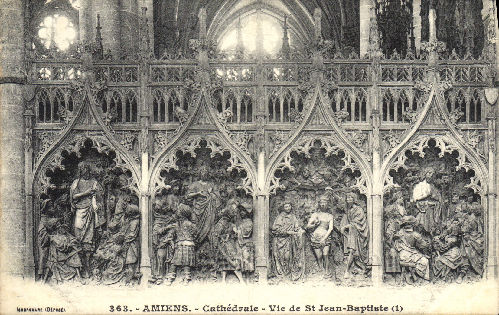 CPA Amiens Cathedrale Vie de Saint Jean Baptiste