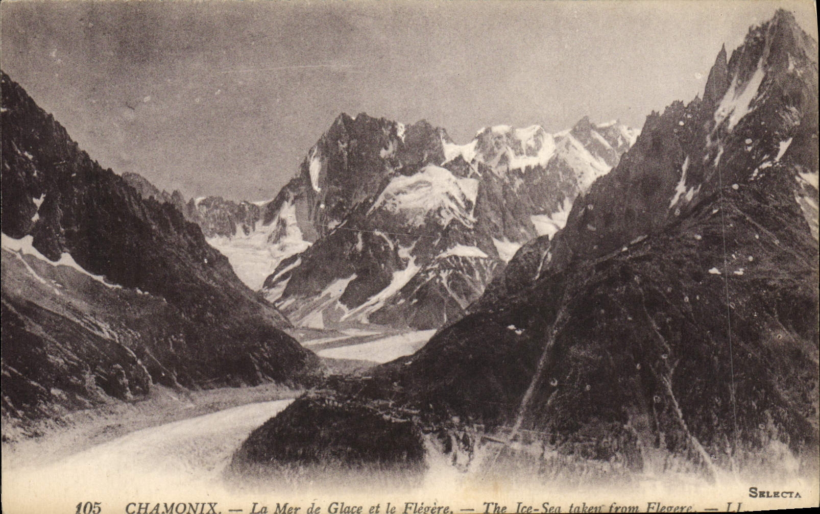 CPA Chamonix La mer de Glace et le Flegere