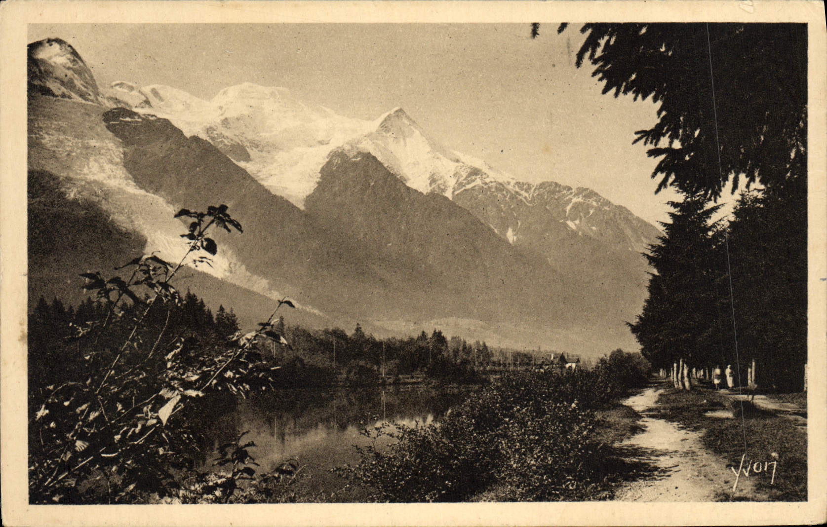 CPA Chamonix Mont Blanc Le Miroir du Mont Blanc