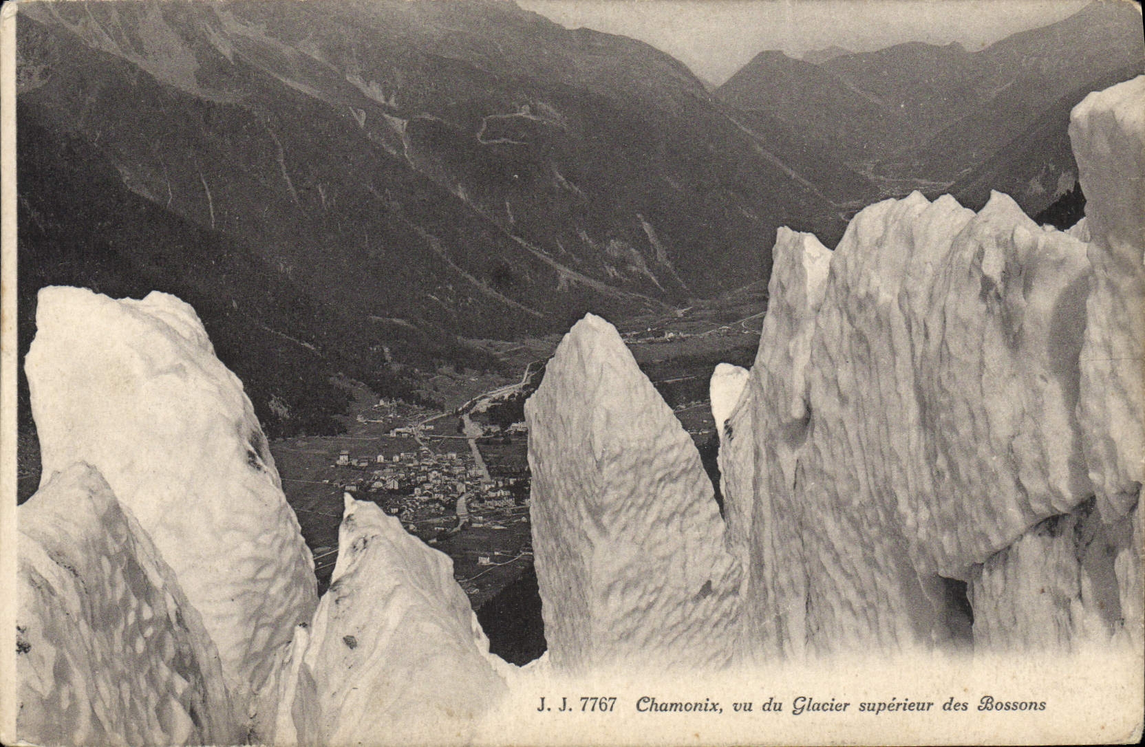 CPA Chamonix vu du Glacier Superieur des Bossons
