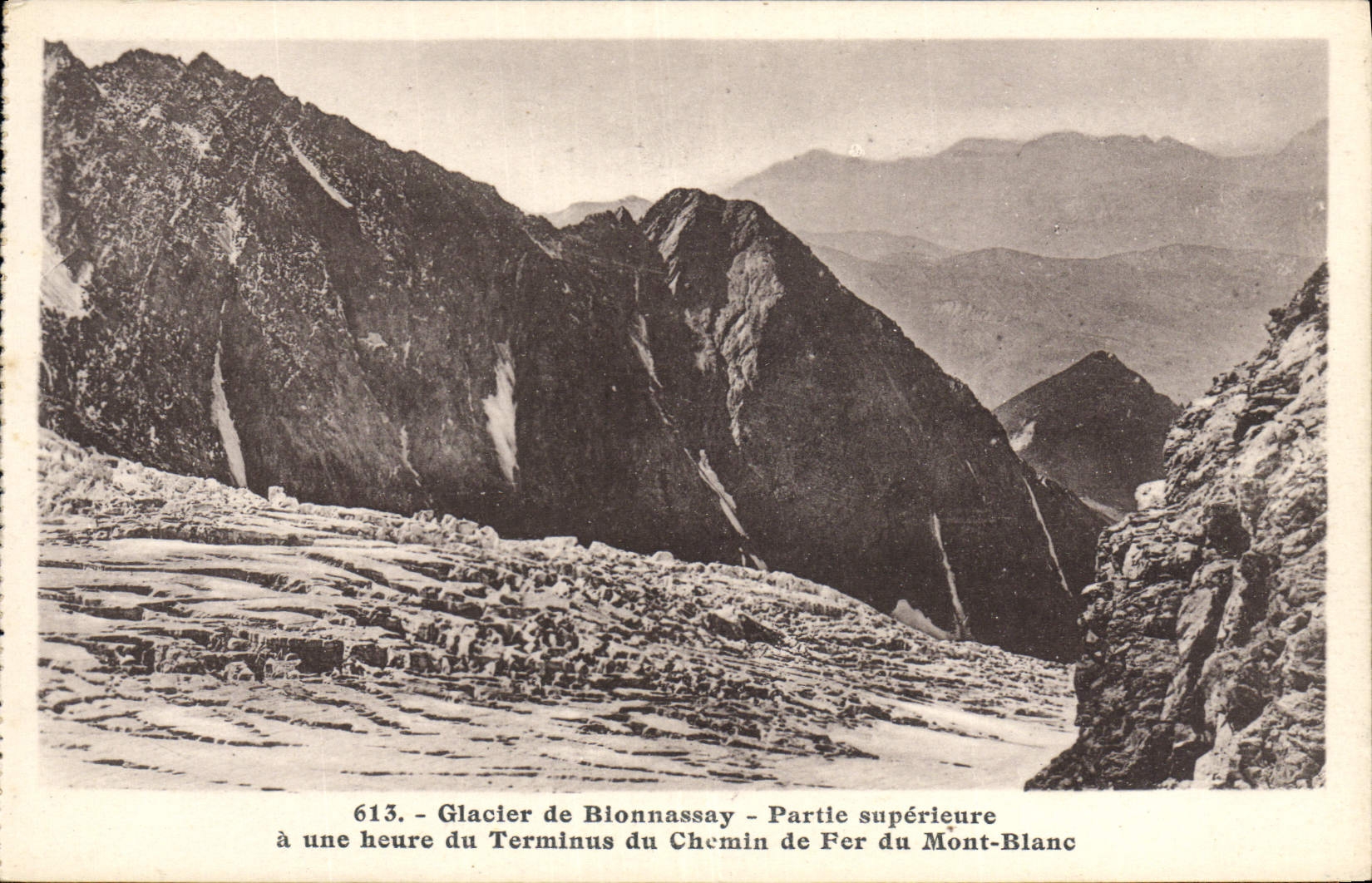 CPA Glacier de Bionnassay Partie superieure a une heure du Terminus du Chemin de Fer du Mont Blanc